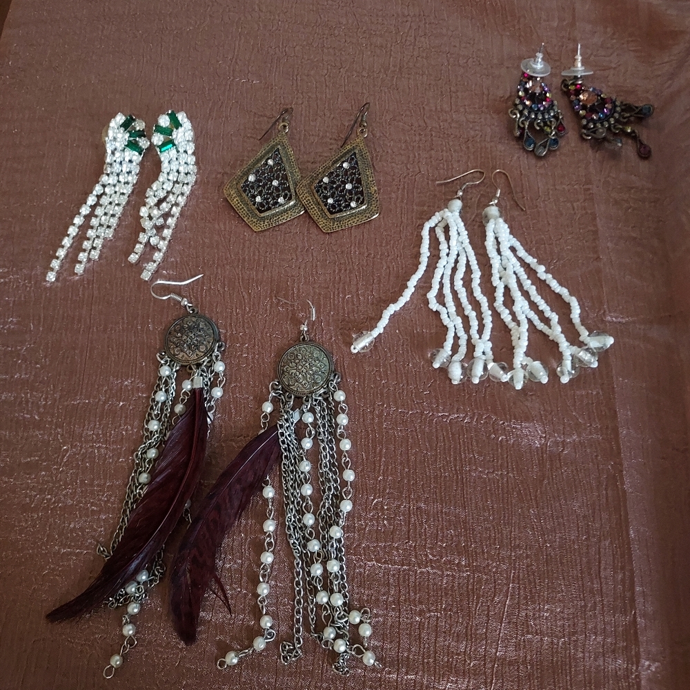 5 pair earrings